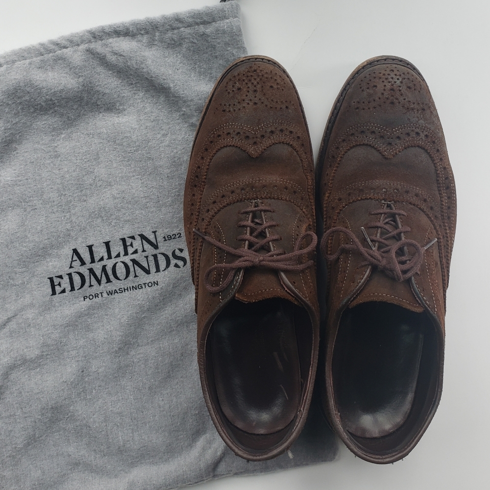 Allen Edmonds McTavish Oxford Wingtip Suede 8D